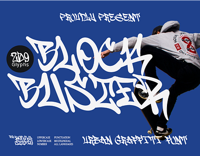 Block Buster - Urban Graffiti Font brush font font