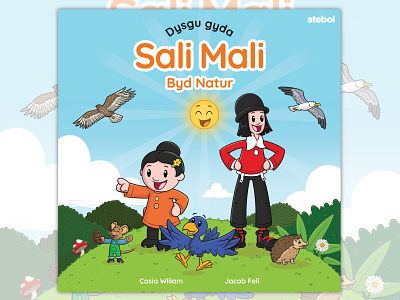 Sali Mali Byd Natur - Atebol publishing character childrens cute illustration illustrator kids book kids lit sali mali wales welsh