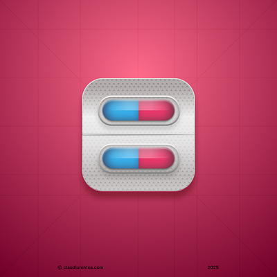 Skeuomorphic Medication Reminder Icon android dashboard design figma fitness graphic design health icon illustrator ios medication mobile modern skeuomorphic ui ux web web3