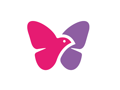 butterfly bird concept fun bird brand branding butterfly design illustration letter logo logotype minimal monogram ui