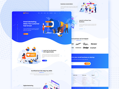 Digital Marketing Agency Landing Page branding corporate design digitalmarketing professional ui ui ux uiux web webinterface