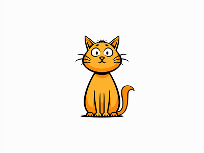 Playful Cat Logo animal branding cartoon cat cute design emblem friendly fun icon illustration kitty logo mark pet playful vector vet