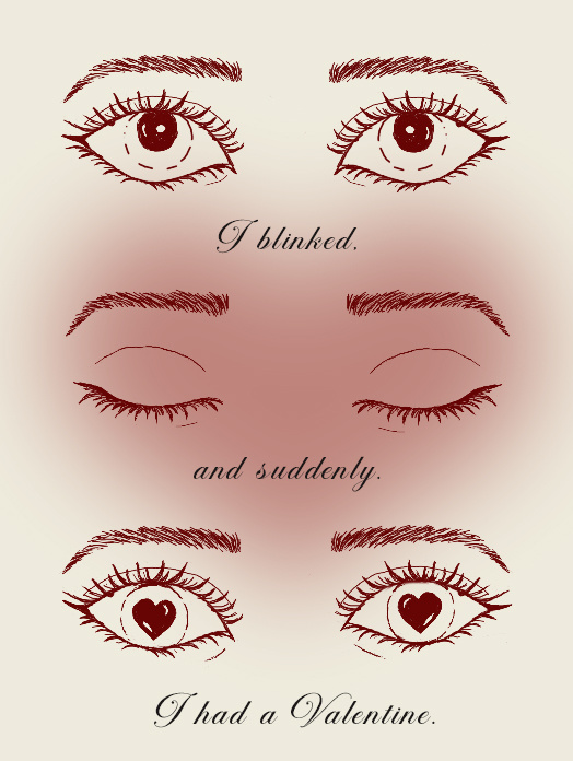 Valentines Poster eyes illustration illustrator krita lyrics photoshop poster poster design valentinesday
