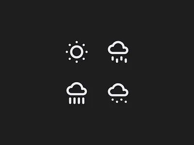 Weather Icons branding branding and identity clean design graphic design iconography icons identity illustration logo logo design minimal minimalism modern simple tech ui ux vector visual identity