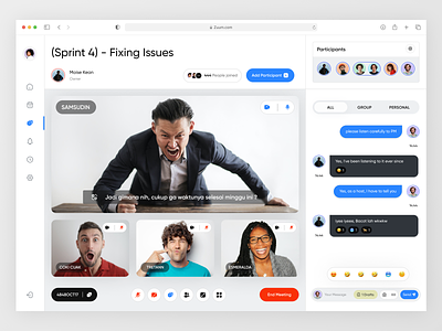 Zuum - Video Conference Dashboard call chat clean landing page live meeting message messanger modern online call online conference online meeting ui ux video video call video conference web design website wfh