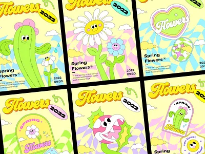 Spring Flowers botany brand flowers illustration spring vision