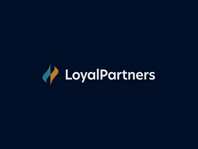 LoyalPartners blue branding clean design gold graphic grid identity initials lettering logo loyal minimal monogram partner partners rebranding simple type typography
