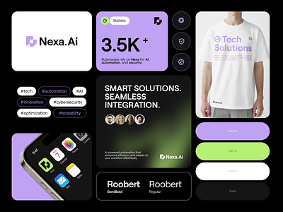 Nexa.Ai’s Brand Identity ai automation bachoodesign branding cybersecurity design gradient graphic design innovation logo roobert tech