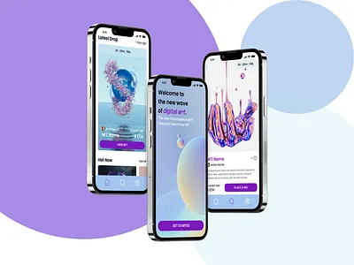 Moon - iOS App / NFT Marketplace app design ui