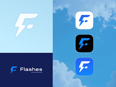 Flashes Bluesky logo redesign bluesky branding flashes graphic design icon identity letter mark lightning logo logotype minimal modern redesign thunder vector y