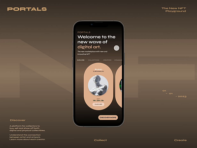 Portals ~ The New NFT Playground branding design ui