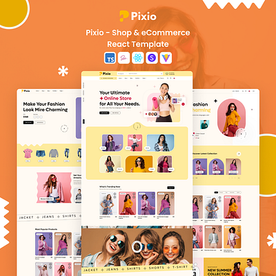 Pixio - Shop & eCommerce React Template logo