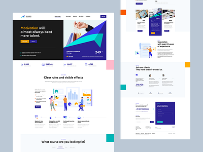 ↗️ ASSION course design illustration landingpage onepage ui ux web webdesign website wordpress