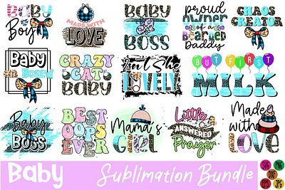 Baby Sublimation Bundle animation branding design graphic design illustration logo motion graphics sunflower design