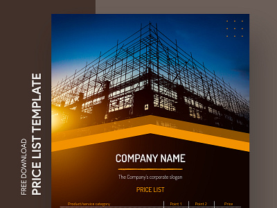 Construction Price List Free Google Docs Template business charges doc docs document google list ms price price list pricelist print printing rate real estate realtor tariff template templates word