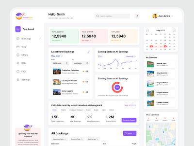 Travel & Booking App Dashboard admin dashboard booking booking app dashboard dashboard design dashboard ui flight booking flights location service tourism tourist tours travel travel app travel booking travel website travelling trending ui design