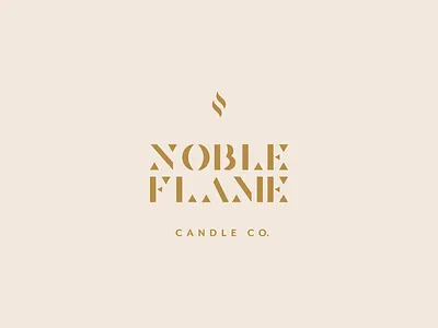 Noble Flame branding candle feminine logo minimal minimal logo shop logo