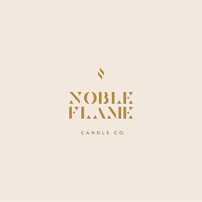 Noble Flame branding candle feminine logo minimal minimal logo shop logo