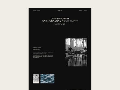 Totec Hotel Web Design about page clean clear design desktop hotel landing layout minimal outer ui ui design web design website