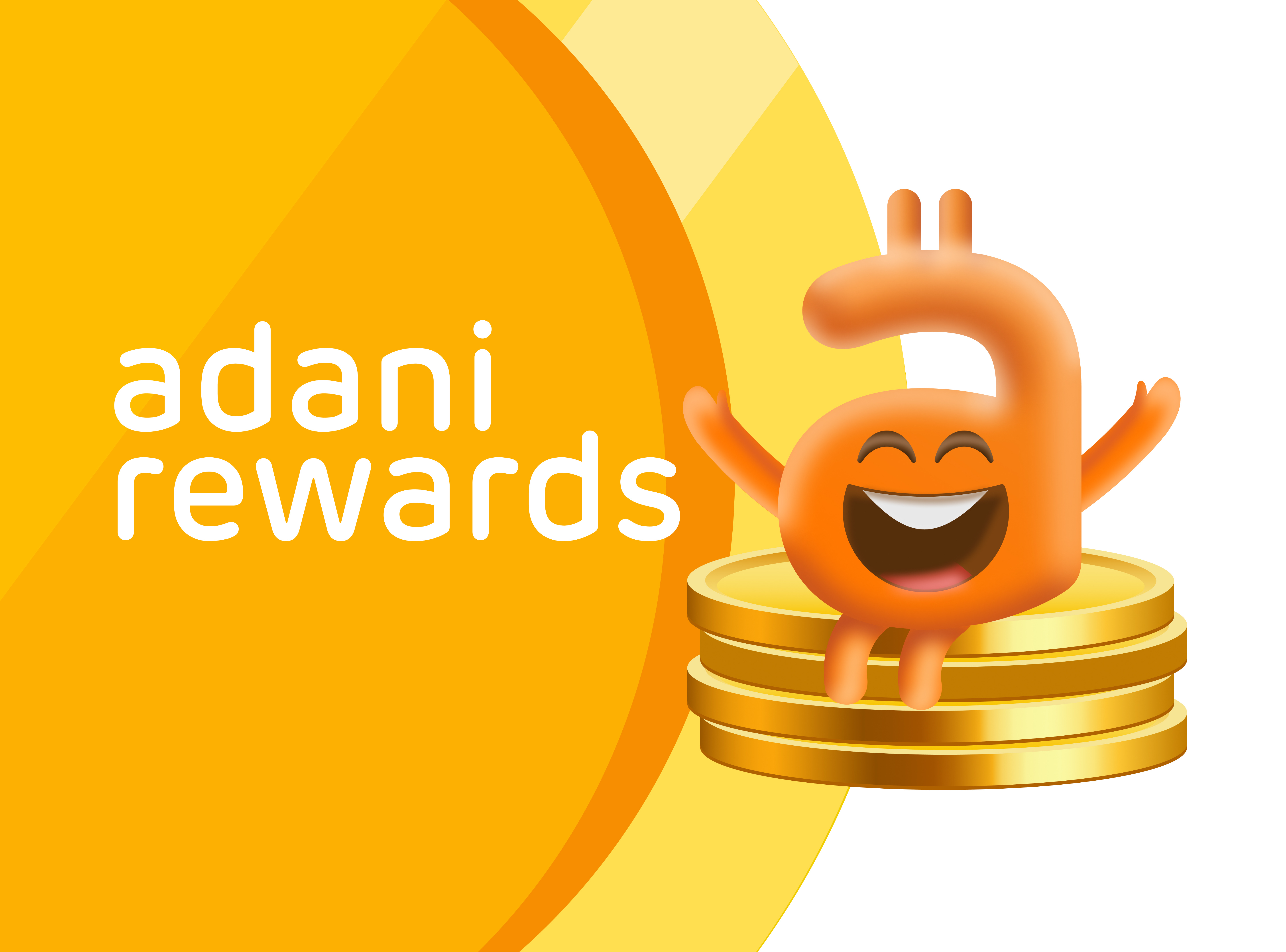 Adani Rewards Characters adani branding coin graphic design illustration mascot rewads ui
