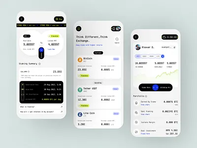 Crypto Staking App app staking bank banking binance bitcoin blockchain coin crypto cryptocyrrency defi earn finance fintech mobile app token wallet