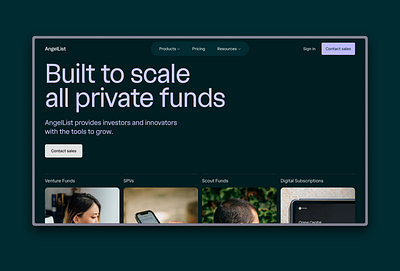 AngelList // Venture Capital & Startups Website. branding design ui ux