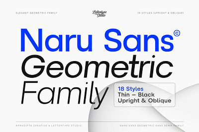 Naru Sans Geometric Sans Serif Family trendy