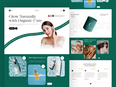 Beauty Product E-Commarce Landing Page beauty beauty product bodycare cosmetics e commerce elegant glamour haircare landing page makeup natural organic product product website skincare spa trendy ui ux website