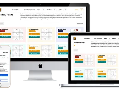 Sudokutulosta.fi | Sudokujen ystäville Suomessa game sudoku ux web