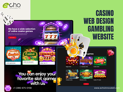 Casino Web Design & Gambling Website animation graphic design ui