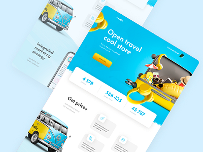 Free Landing page | Travel Store | Download creative design design flat landing landing page typography ui ux web website