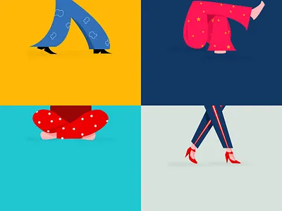 Different walking/sitting styles illustration adobexd application branding figma illustartor illustration legs ui ux