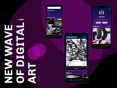NFT Marketplace App app design typography ui ux