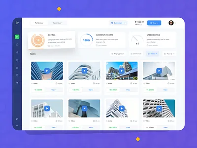 Surfe: Tasks business colorful creative dashboard filters finance fintech interface investment landing layout marketing mobile platform redesign shop social system ui ux