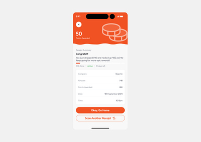 Receipt Summary design ui ui design ux ux design