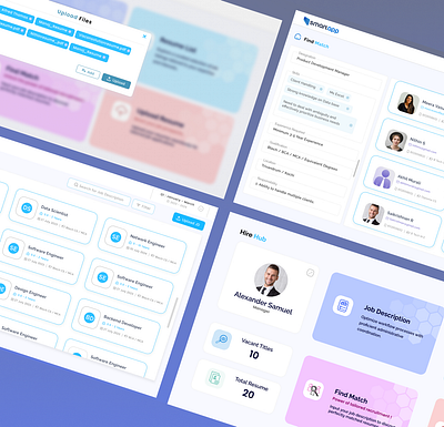 Hire Hub – Smarter Hiring, Simplified branding graphic design logo ui