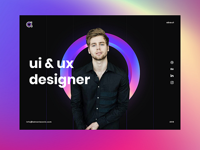 Personal website idea branding design gradient homepage landing personal personal brand ui ux web website