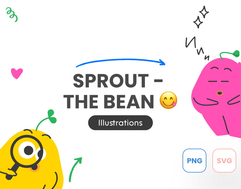 Sprout - The Bean adobe illustrator animation bean digital art figma illustration sprout