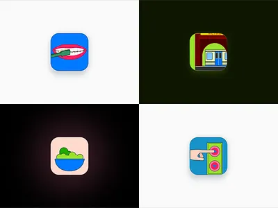 Icon set branding digital illustration figma graphic design illustration onboarding ui vector