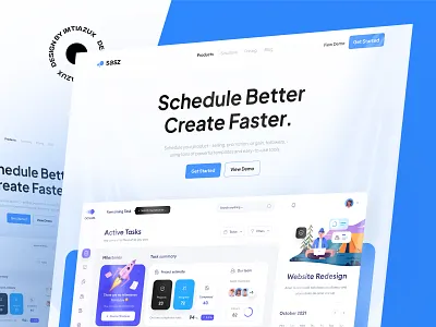 SAAS Website Header analytics b2b crm graphs header hero homepage landing page landingpage marketing page product page project management saas saas product saas website software ui web design webdesign website