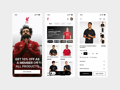 Liverpool - E-commerce Mobile App app buy clean design ecommerce fashion marketplace minimalist mobile app mockup online shop shop shopify ui uiux ux