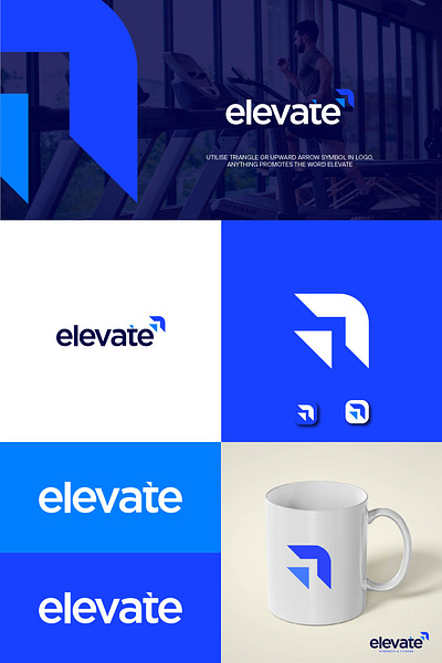 Elevate Fitness logo arrow logo branding elevate logo fitness logo graphic design logo