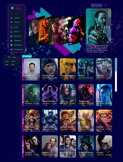 Epic Mosaic graphic design ui