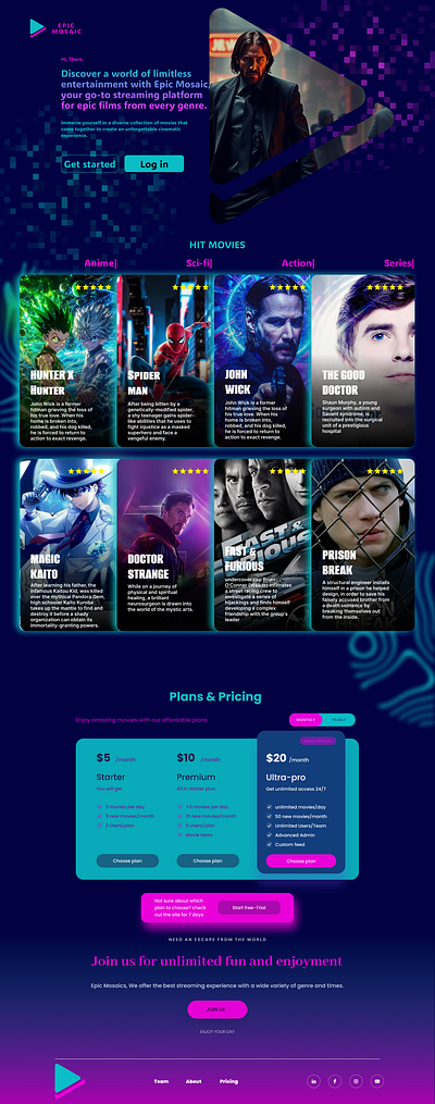 Epic Mosaic graphic design ui