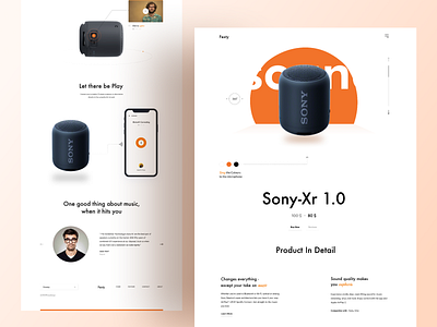 Sony Bluetooth Speaker UI agency website branding dribbble homepage homepage design homepagedesign landing page product landing sony turjadesign web design webdesign website website design