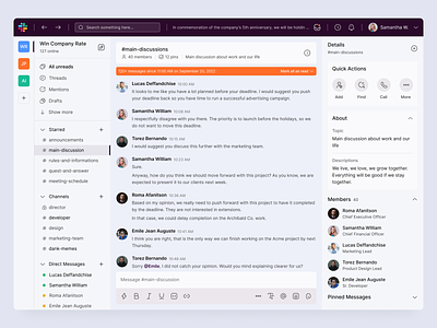 Slack Website Redesign chat chat app chat design chat website class app class website discussion minimalist design simple design slack slack design slack website teams website ui ui design uiux web app web design website website design