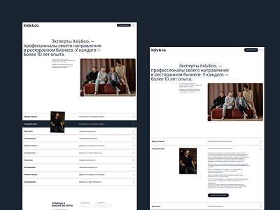 Italy & Co. design list restaurant tittle ui ux web
