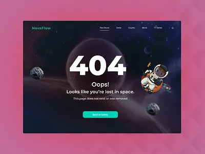 𝗗𝗮𝗶𝗹𝘆𝗨𝗜 𝟬𝟬𝟴 – 𝟰𝟬𝟰 𝗣𝗮𝗴𝗲 𝗗𝗲𝘀𝗶𝗴𝗻 404page dailyui figma space design uidesign uxdesign webdesign