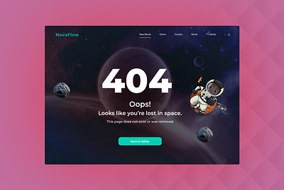 𝗗𝗮𝗶𝗹𝘆𝗨𝗜 𝟬𝟬𝟴 – 𝟰𝟬𝟰 𝗣𝗮𝗴𝗲 𝗗𝗲𝘀𝗶𝗴𝗻 404page dailyui figma space design uidesign uxdesign webdesign