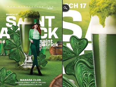 Saint Patrick Party Flyer irish print saint patrick template themed